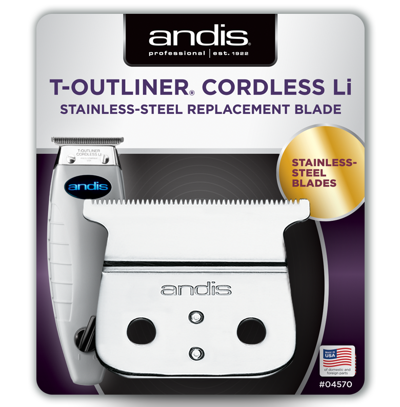 Andis T-Outliner Cordless Li Stainless Steel Replacement Blade #04570