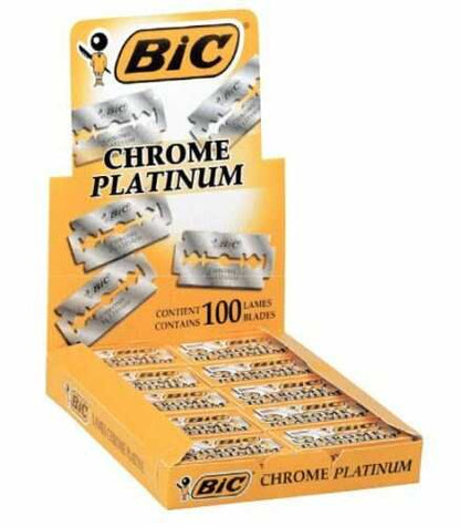 BiC Chrome Platinum Double Edge Blade - 100 Blades