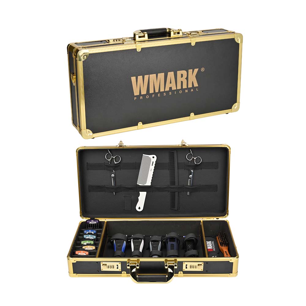 WMark Professional Lockable Aluminum Barber Case