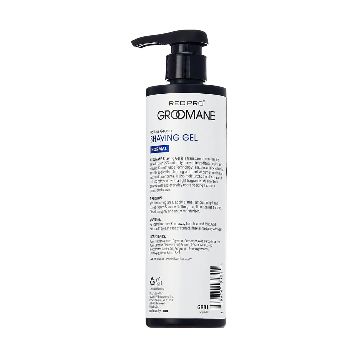Red PRO GROOMANE Shaving Gel