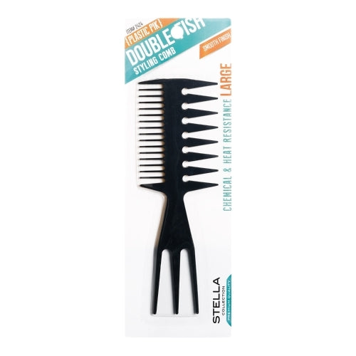 Stella Collection Plastic Pik Double Fish Styling Comb #2424