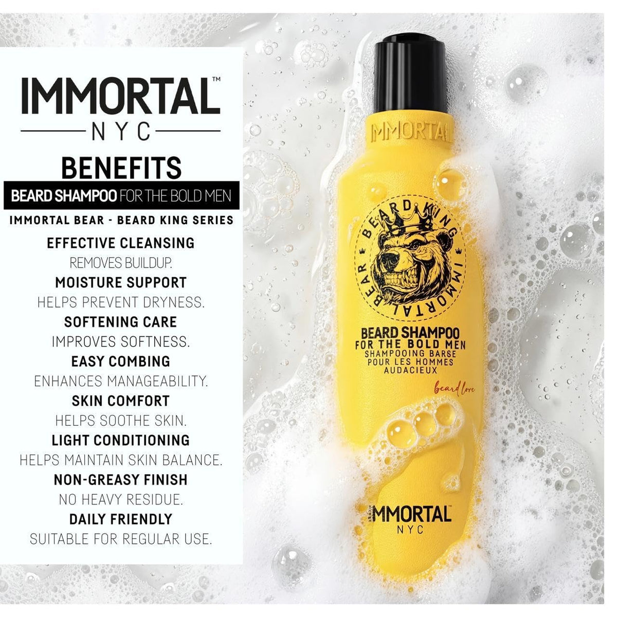 IMMORTAL NYC Beard Shampoo (250mL)
