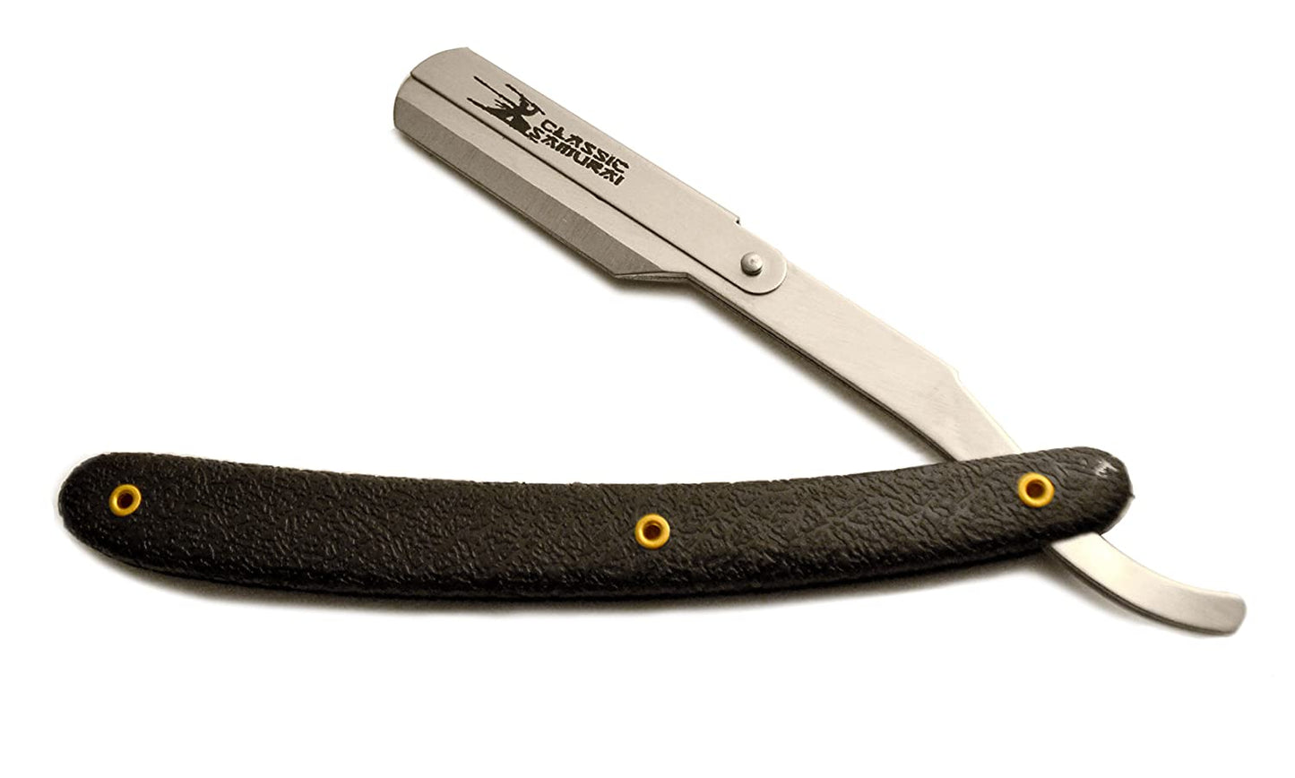 Classic Samurai Stainless Steel and plastic Professional Barber Straight Edge Razor