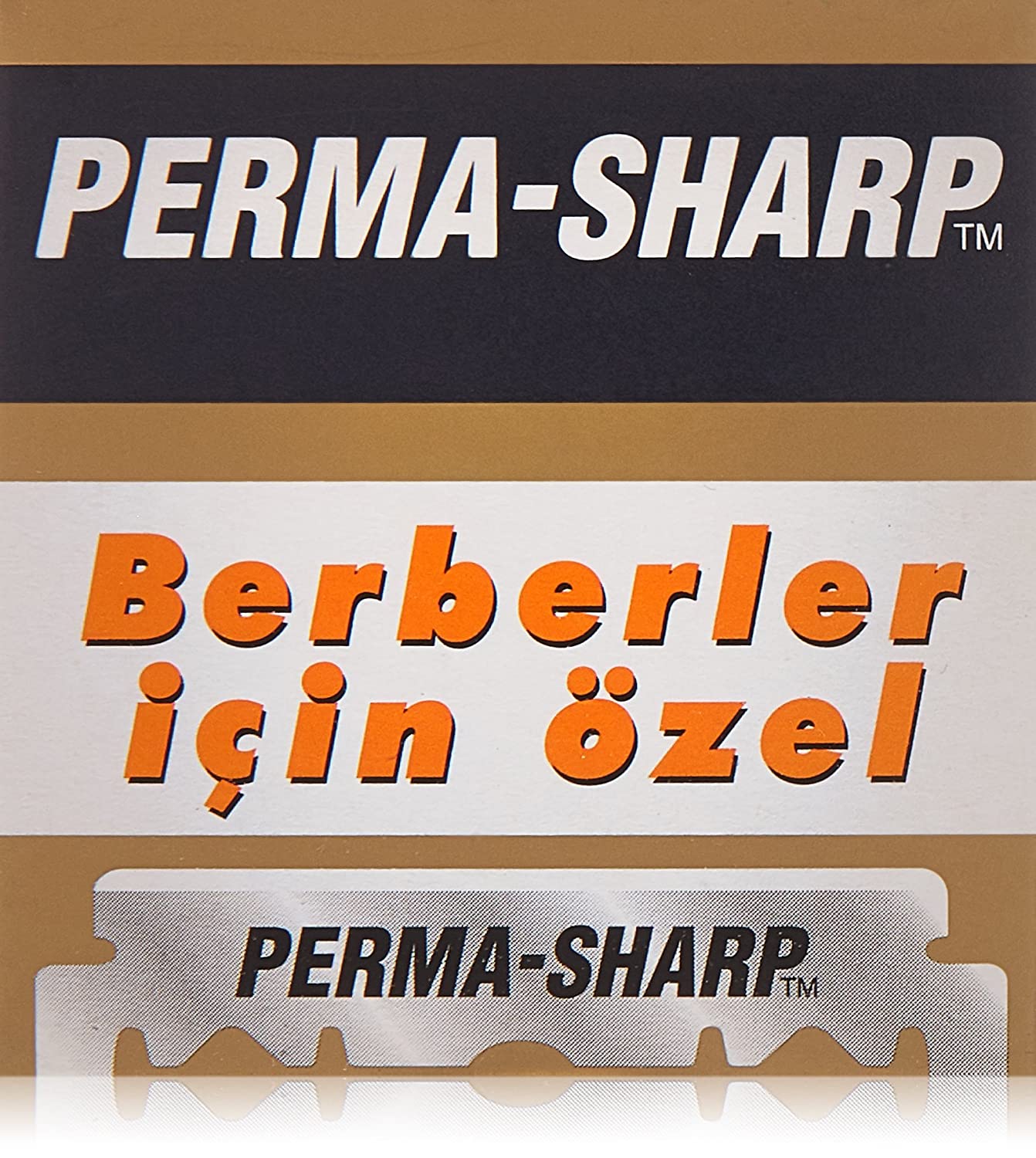 Perma-Sharp Straight Edge Razor Blades 100PC