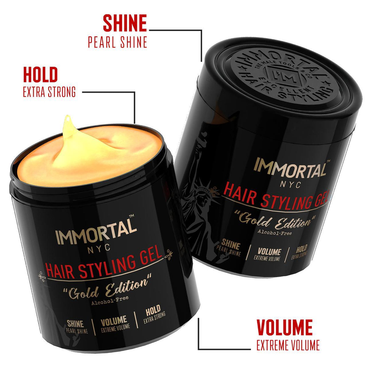 IMMORTAL NYC Hair Styling Gel "Gold Edition"