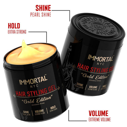 IMMORTAL NYC Hair Styling Gel "Gold Edition"