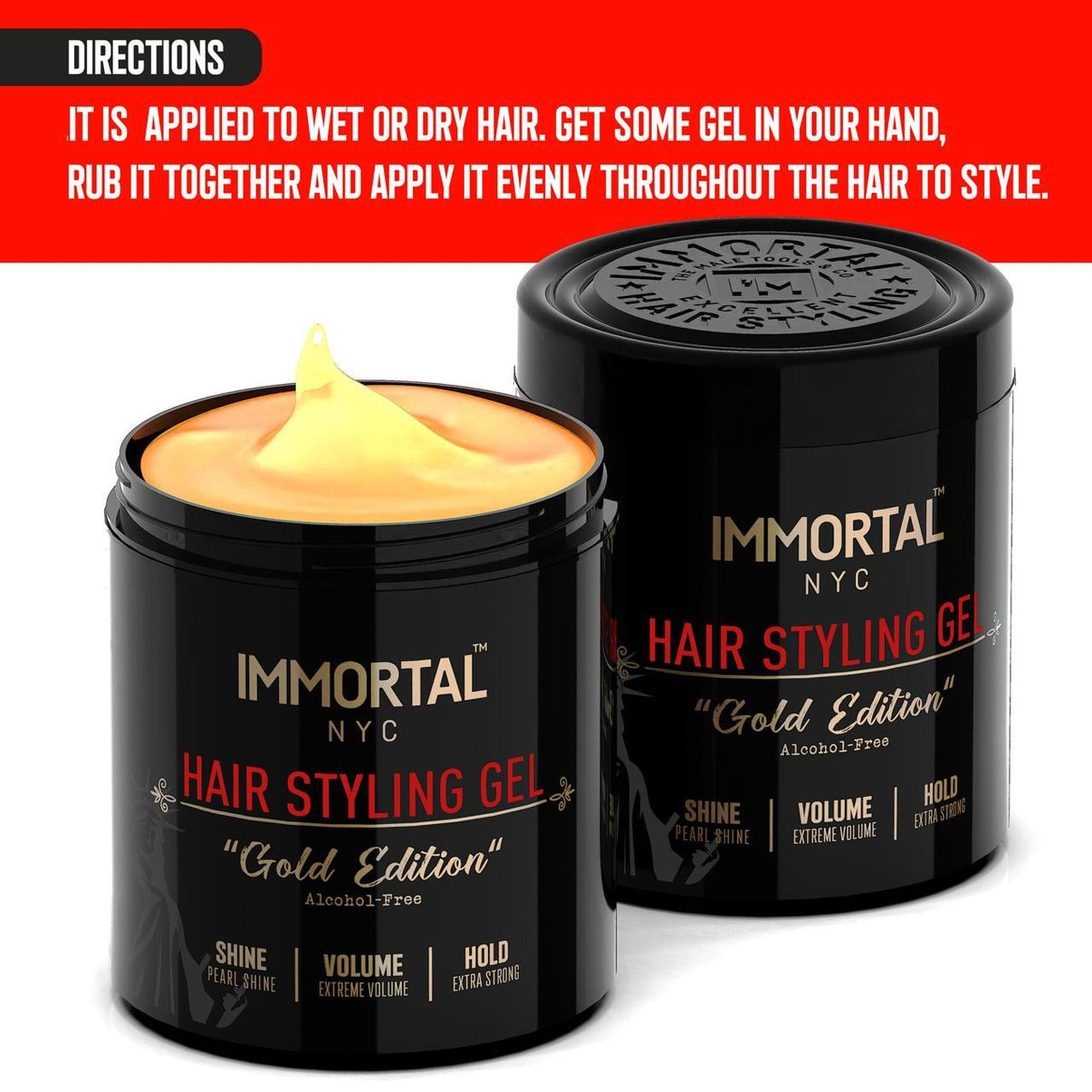 IMMORTAL NYC Hair Styling Gel "Gold Edition"