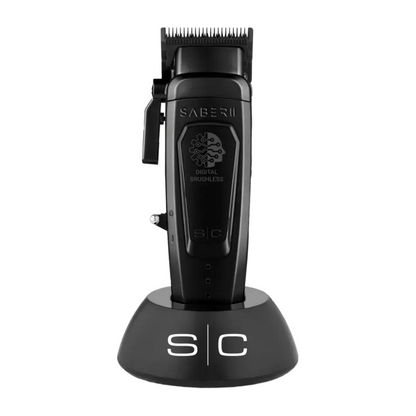 STYLECRAFT Saber 2 Clipper - Professional Cordless Modular Hair Clipper with High-Torque Digital Brushless Motor in Black #SC617B
