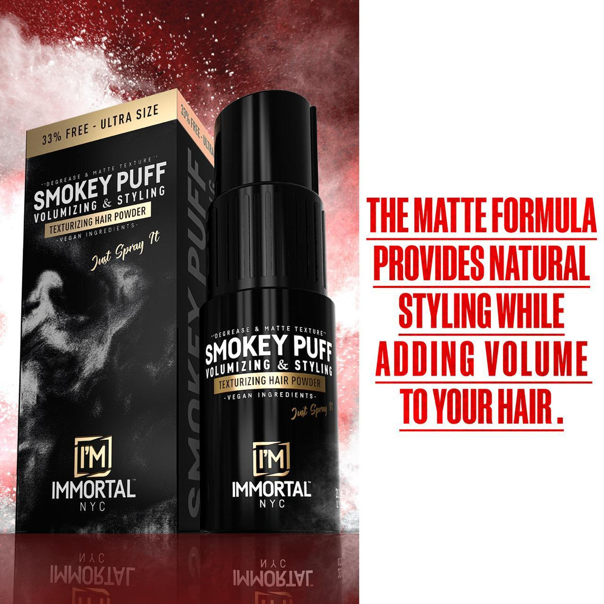IMMORTAL NYC Smokey Puff Volumizing & Styling Texturizing Hair Powder