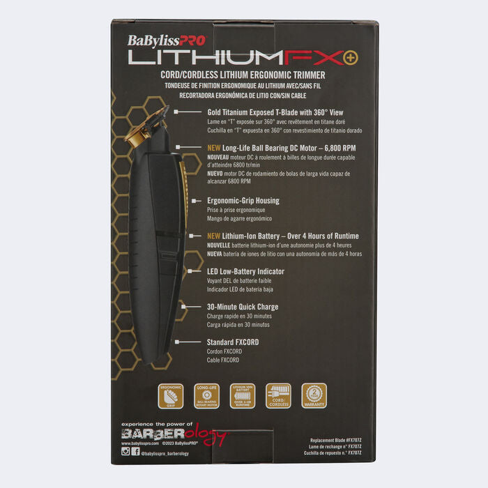 BaByliss Pro LithiumFX Cord/Cordless Lithium Ergonomic Trimmer #FX773N