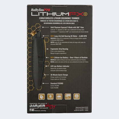 BaByliss Pro LithiumFX Cord/Cordless Lithium Ergonomic Trimmer #FX773N