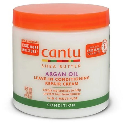 Cantu Repair Cream, Leave-In Conditioning, Argan Oil, Shea Butter