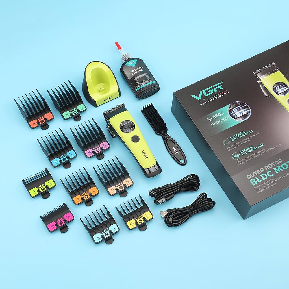 VGR Professional Hair Clipper- Outer Rotor BLDC Motor #V-880C