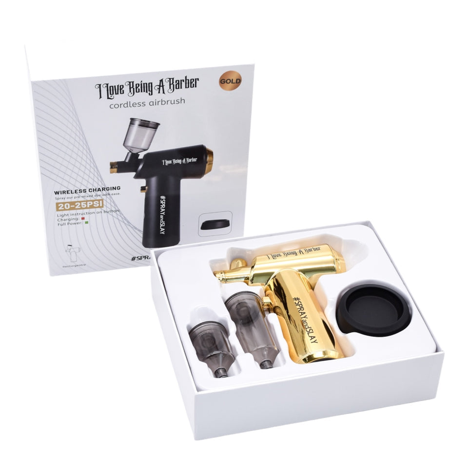 I Love Being A Barber Cordless Airbrush-Gold