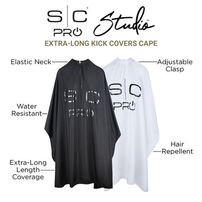 StyleCraft Pro Studio - Professional Extra-Long Kick Covers Cape in Black