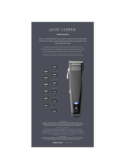 Andis reVITE Cordless Clipper Black #86000