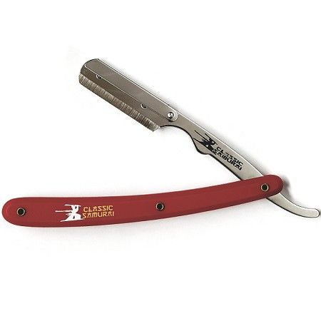Classic Samurai Stainless Steel and plastic Professional Barber Straight Edge Razor
