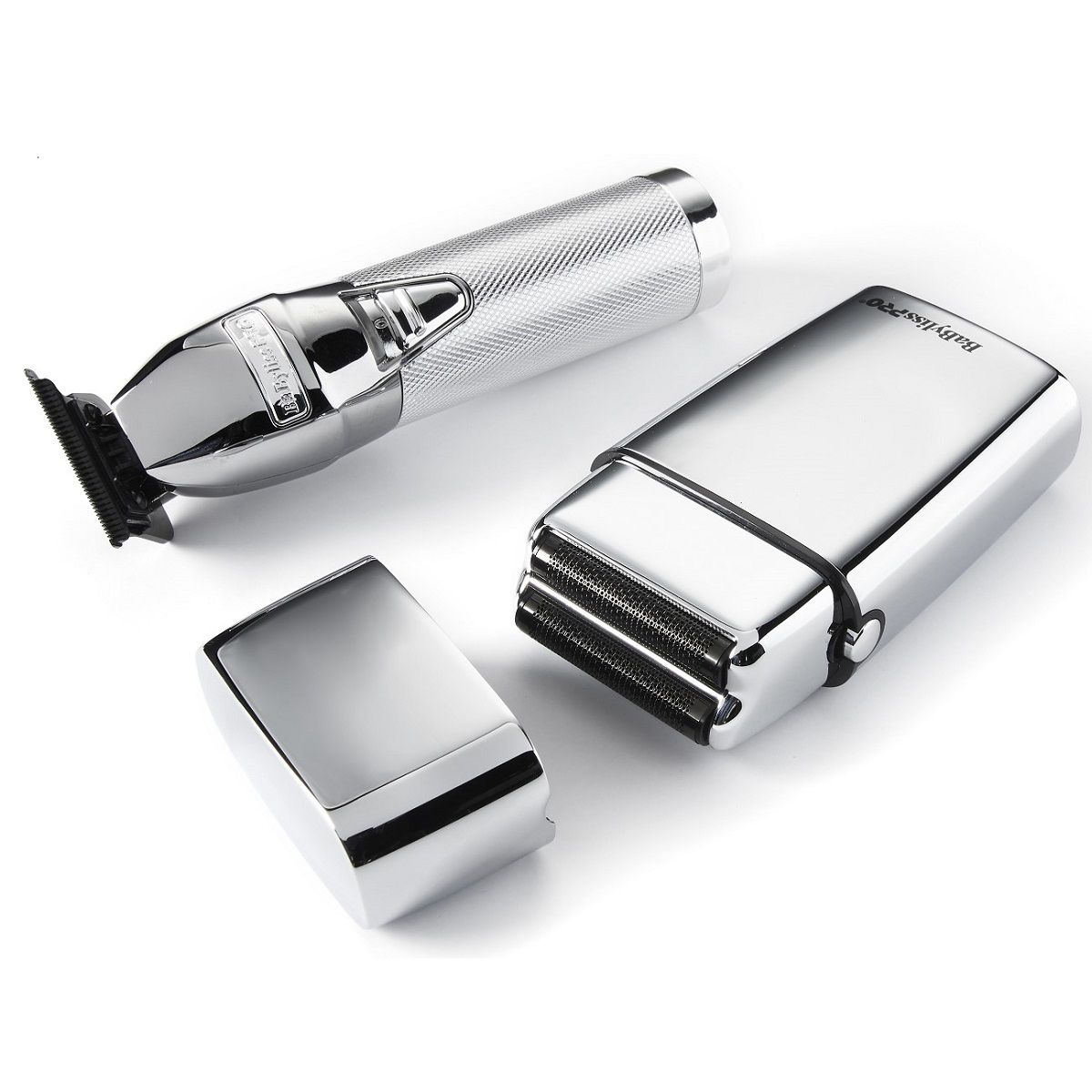 BaBylissPro LIMITEDFX Collection Silver Trimmer and Double Foil Shaver #FXDUOFS2TS