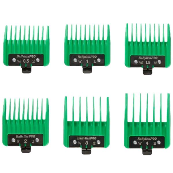 BaBylissPro Precision Clipper Guards - 6 Pcs Comb Set #FXPCG2