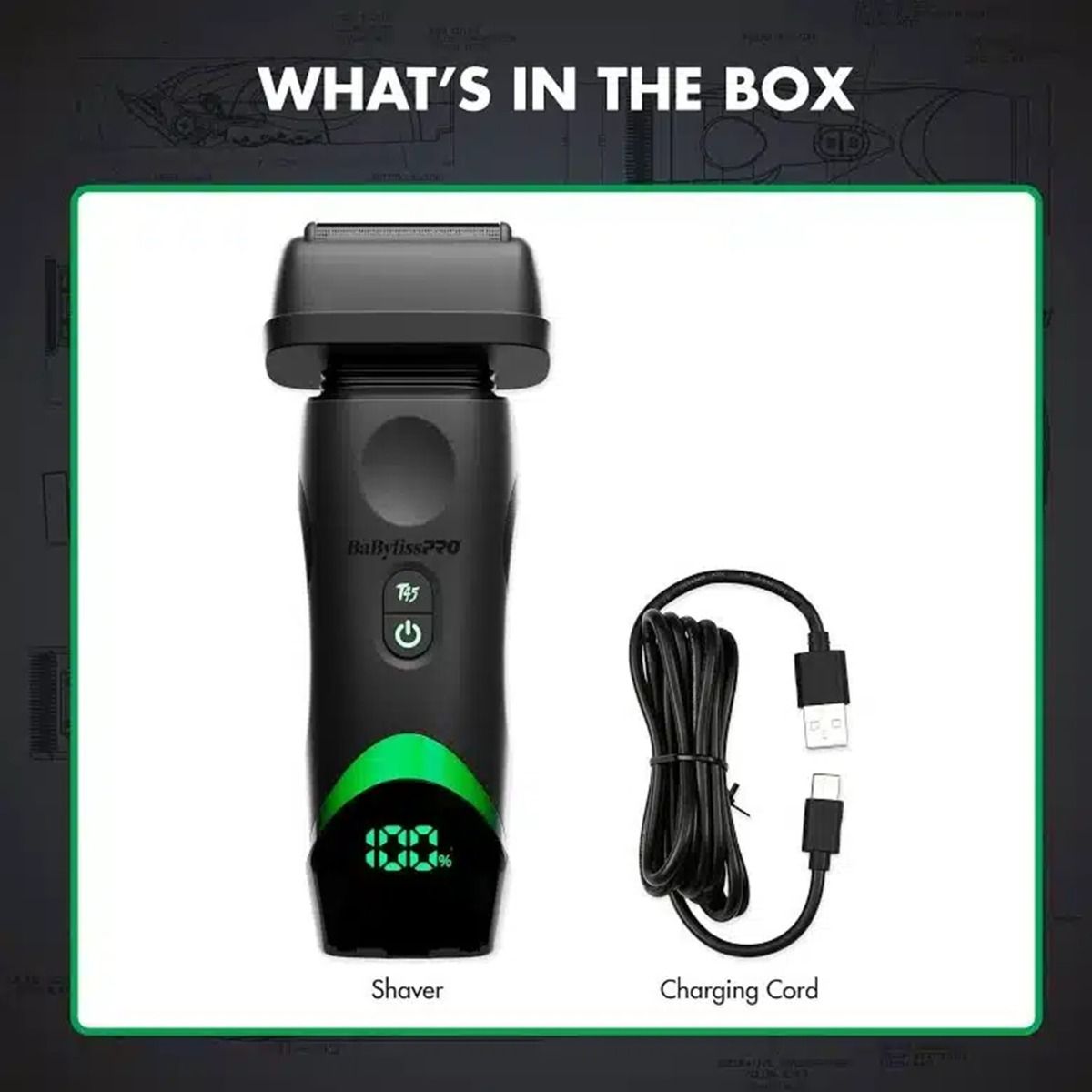 BaBylissPro X Tomb45 Wireless Charging Double-Foil Shaver #FXT45FS