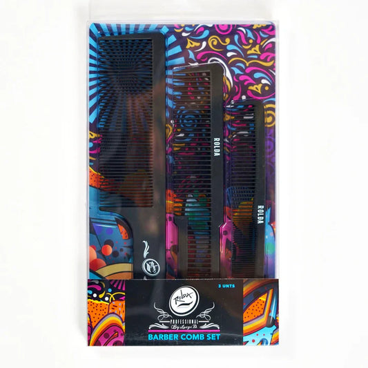 Rolda - Barber Hair Styling Comb Kit 3-Pack