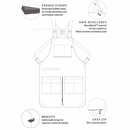 Barber Strong The Barber Apron Black - Regular #BSA01-BLK