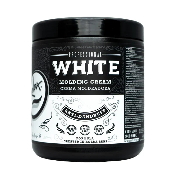 Rolda - White Hair Molding Cream | Anti-Dandruff Formula, Medium-Strong Hold, Natural Finish, Medium Shine, Alcohol-free, Paraben-free 35.2OZ