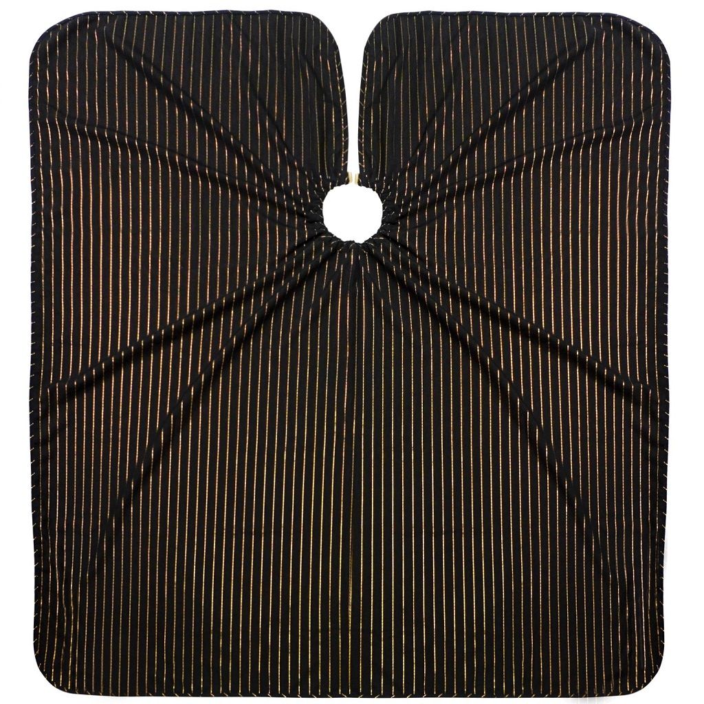 Barber Strong The Barber Cape Black w/ 24K Gold Pinstripe #BSC10-BLK/GOLD