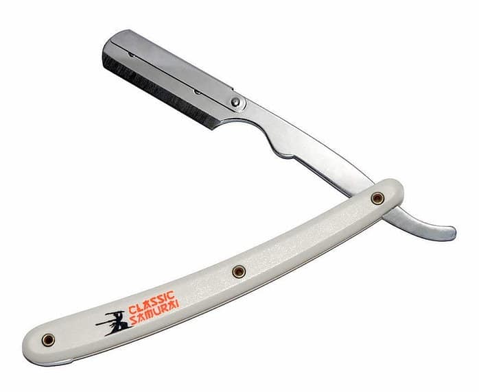 Classic Samurai Stainless Steel and plastic Professional Barber Straight Edge Razor