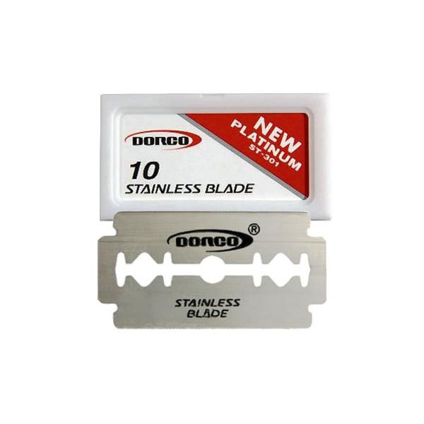 Dorco Platinum Stainless Double Edge Blades - 100 Blades #ST-301