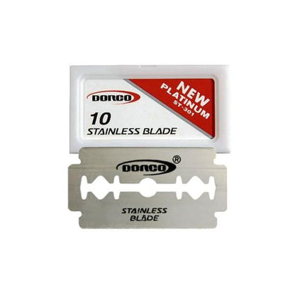 Dorco Platinum Stainless Double Edge Blades - 100 Blades #ST-301