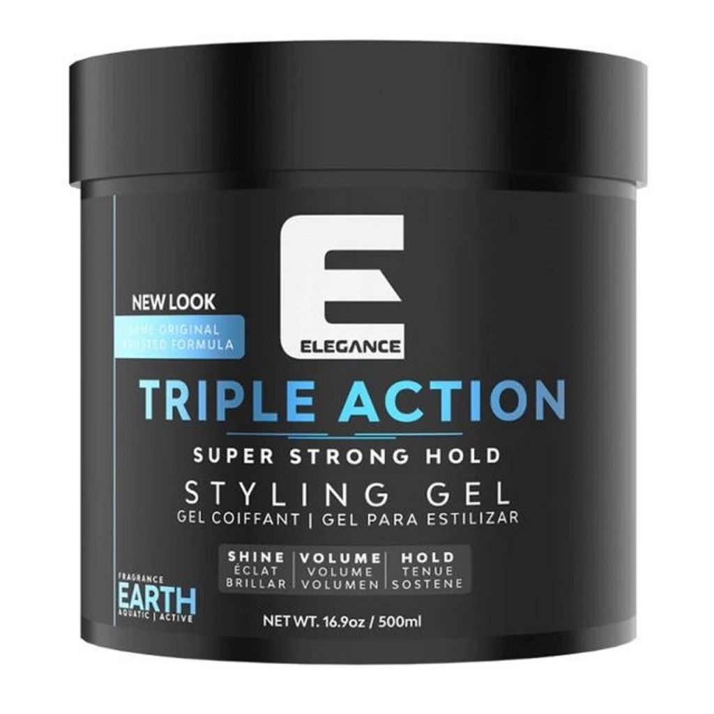 Elegance Triple Action - Super Strong Hold Hair Gel 16.9oz