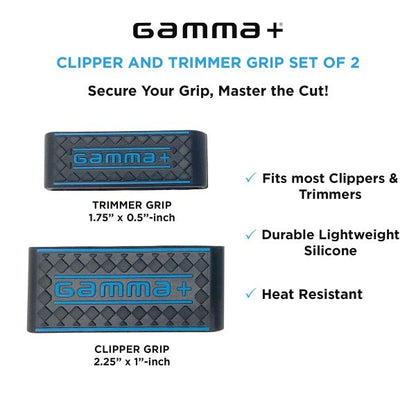 Gamma+ Clipper & Trimmer Grips - Black/Blue #GP307B