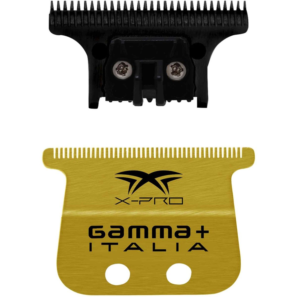 Gamma+ Replacement Fixed Gold Titanium X-Pro Wide Hair Trimmer Blade with DLC The One Cutter Set #GP527GB