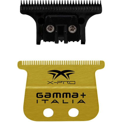 Gamma+ Replacement Fixed Gold Titanium X-Pro Wide Hair Trimmer Blade with DLC The One Cutter Set #GP527GB