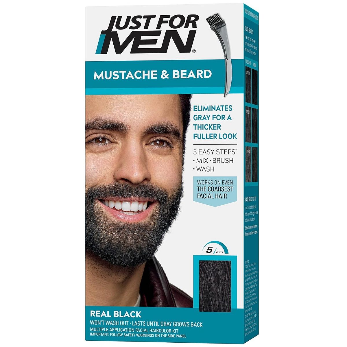 Just for Men Mustache & Beard Brush-In Color