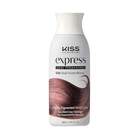 Kiss Express Color #K88 Semi- Permanent Dark Warm Brwon 3.5oz