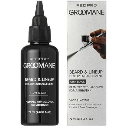 Red Pro GROOMANE (Black #GR94) Beard & Lined Color Enhancement - Premixed for Airbrush Use 2.3oz