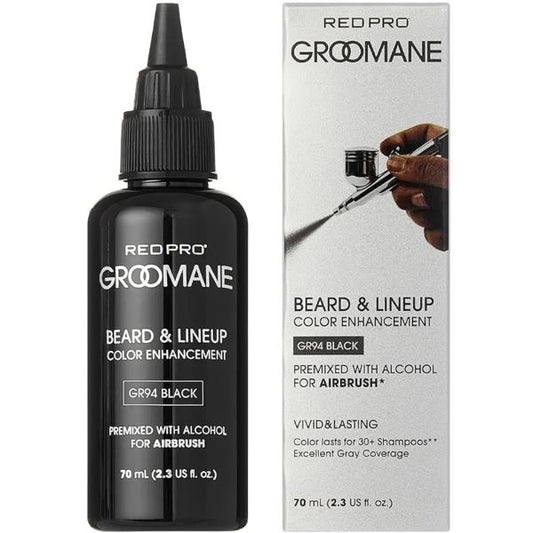 Red Pro GROOMANE (Black #GR94) Beard & Lined Color Enhancement - Premixed for Airbrush Use 2.3oz