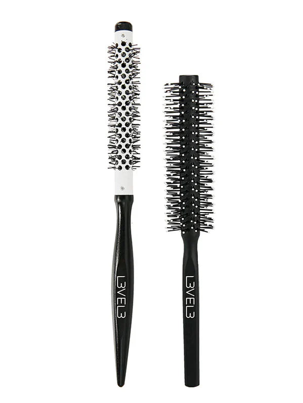 L3VEL3 Wooden Round Brush Set 2 Pcs