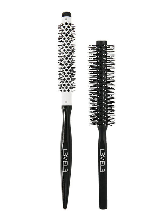 L3VEL3 Wooden Round Brush Set 2 Pcs