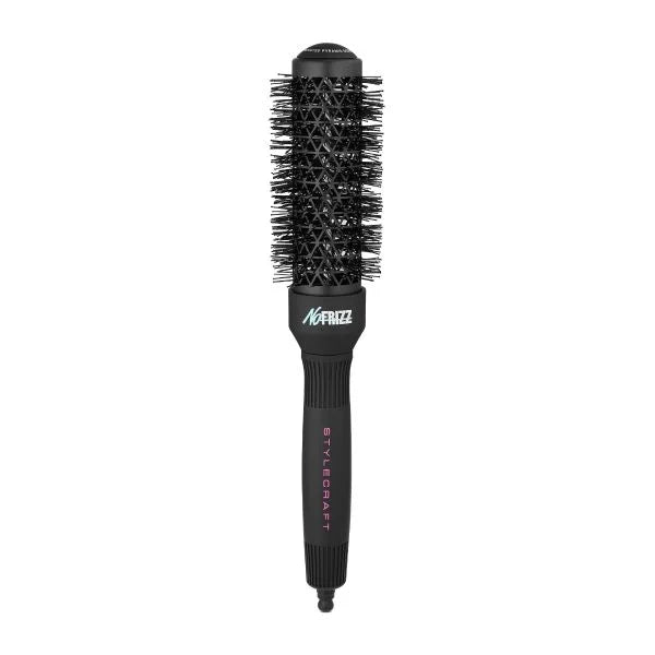 StyleCraft NoFRIZZ Round Brush with Ion Technology and Ceramic-Coated Barrel 32mm #SCBRUSH32B