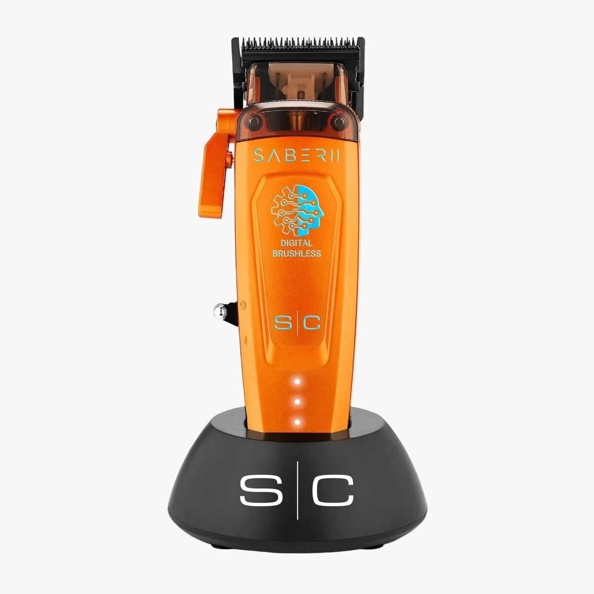 Stylecraft Pro SABER II Metal Clipper #SC617O with Digital Brushless EON Motor - Orange