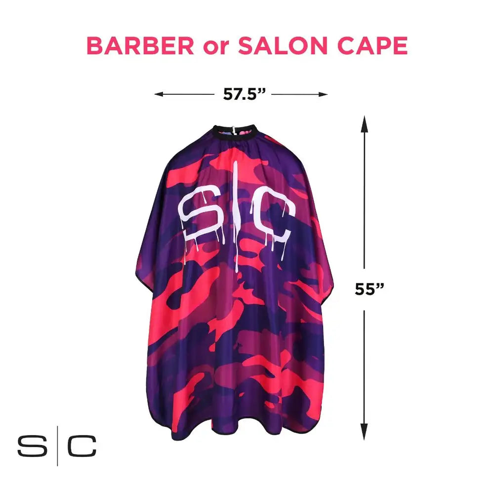 STYLECRAFT PINK CAMO BARBER & STYLIST CAPES #SC323PK