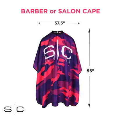 STYLECRAFT PINK CAMO BARBER & STYLIST CAPES #SC323PK