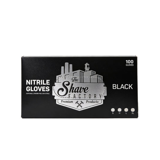 The Shave Factory Nitrile Gloves | 100ct | Black