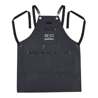 StyleCraft Waterproof Barber/Salon Apron with Crossback Strap in Black Design #SCGPBA